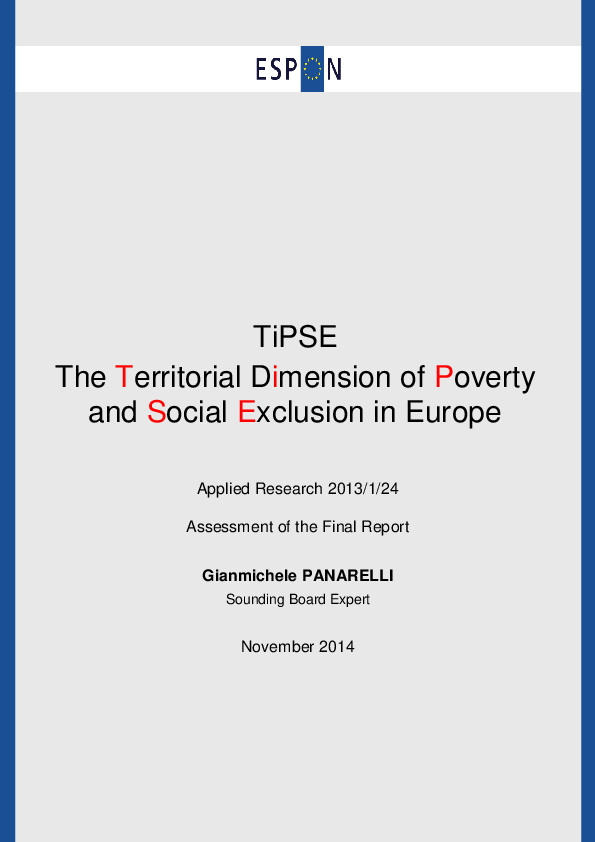 (PDF) TiPSE The Territorial Dimension of Poverty and Social Exclusion ...