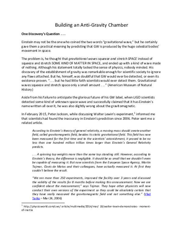 (PDF) Building an AntiGravity Chamber dieu le Academia.edu