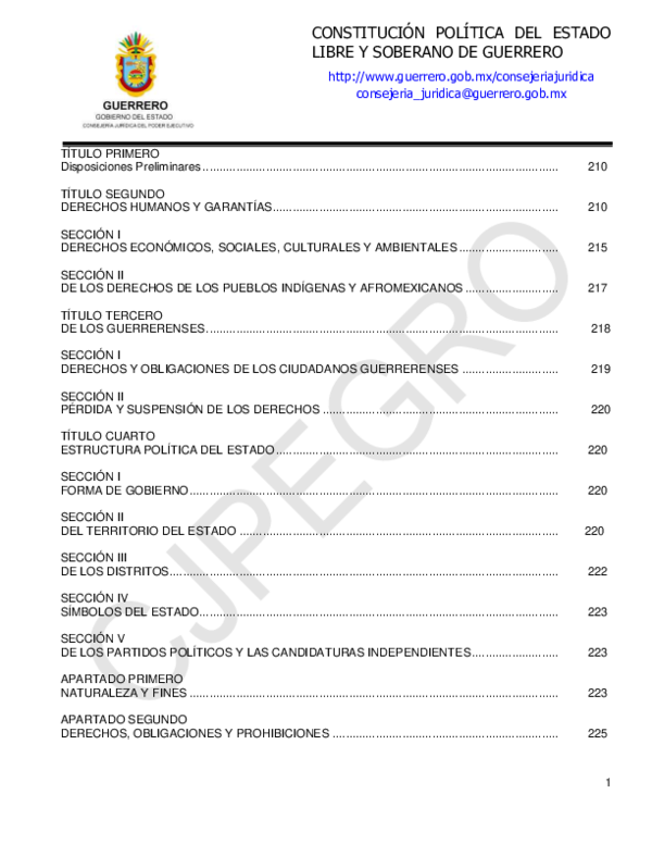 (PDF) Constitución Política del Estado Libre