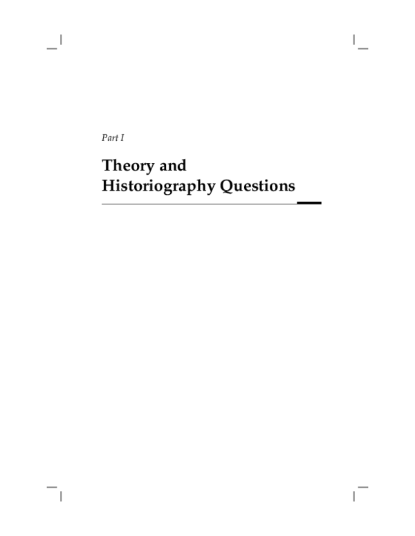 (PDF) History and Theory Writing Modern European Histories after the