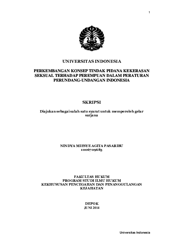 Pdf The Concept Development Of The Criminal Acts Of Social Violence Against Women In The Laws And Regulations Of Indonesia Pdf Agita Pasaribu Ll B M A Academia Edu