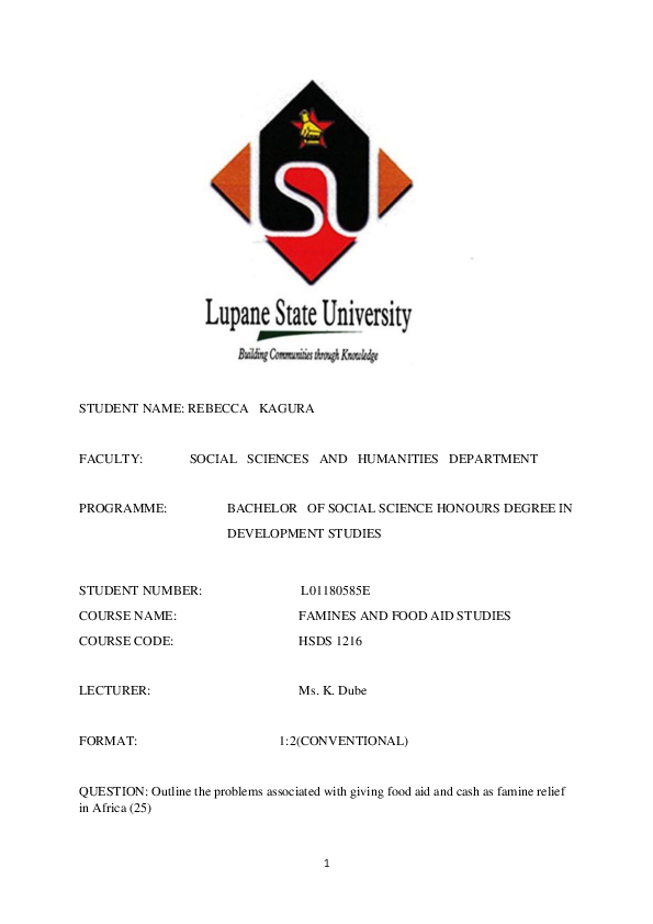 (DOC) famine and food aidfinal draft.docx Kagura Rebecca Academia.edu