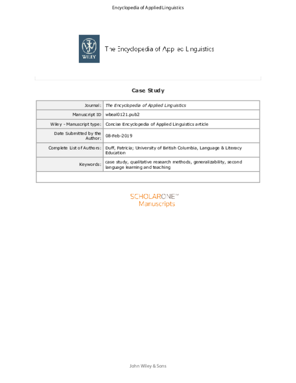 PDF) Case study - 2019