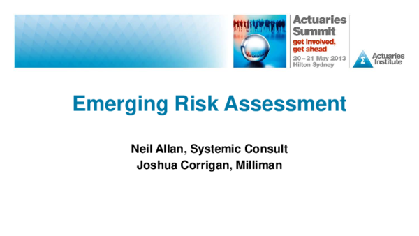(PDF) Emerging Risk Assessment