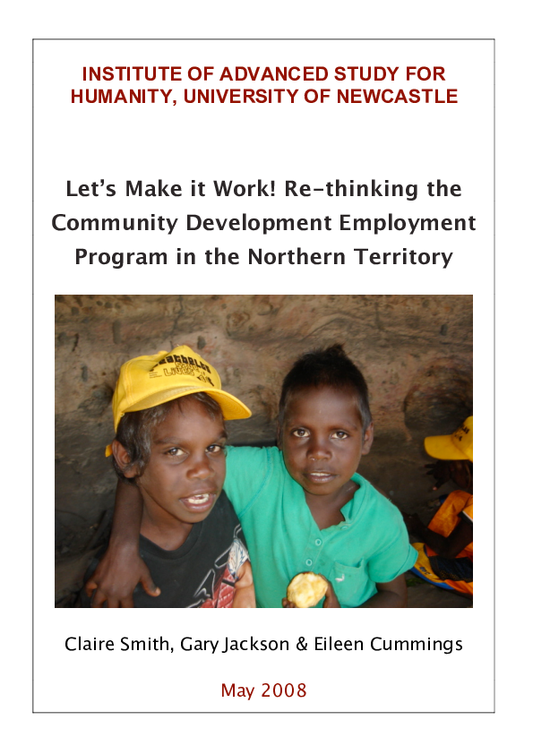 (PDF) Let’s Make it Work! Re-thinking the Community Development ...