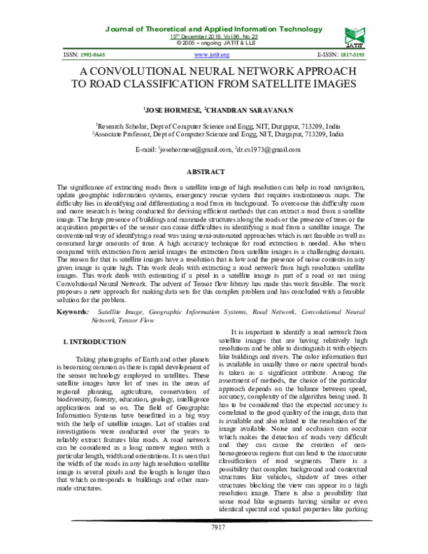 (PDF) A Convolutional Neural Network Approach to Road Classification ...