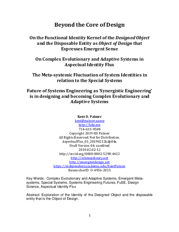 (PDF) Beyond the Core of Design