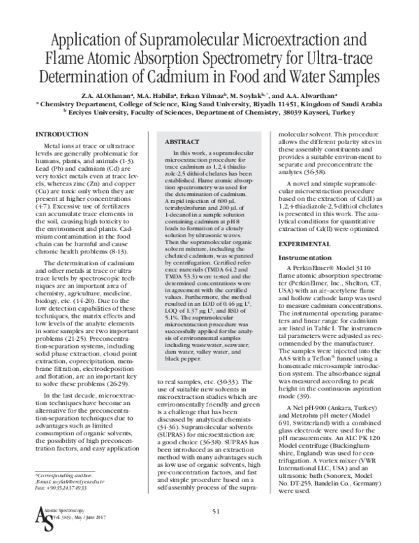 (PDF) 7-Determination of Cadmium in Foodand WaterSamples.pdf