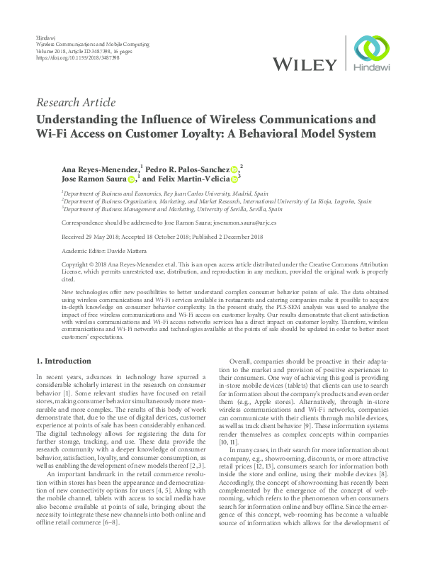 (PDF) Understanding the Influence of Wireless Communications and Wi-Fi ...