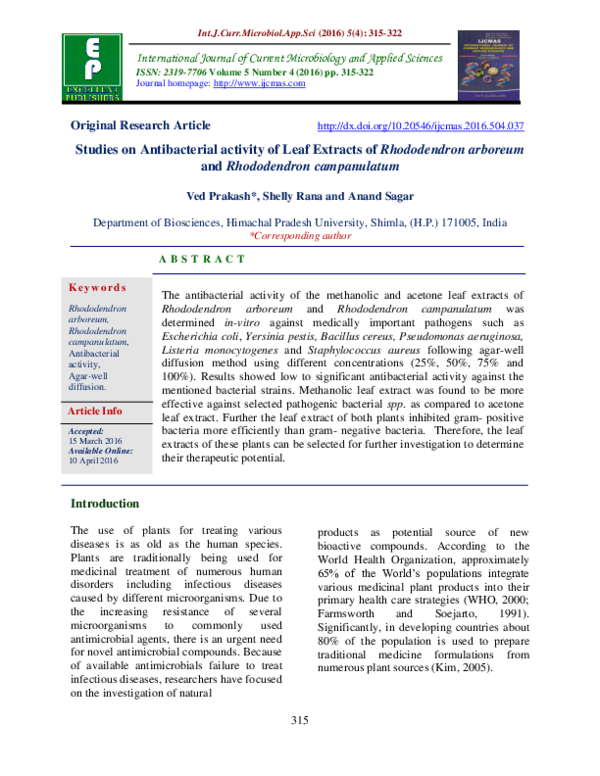 (PDF) Studies on Antibacterial activity of Leaf Extracts of ...