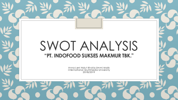 Indofood swot analysis essay 05 picture