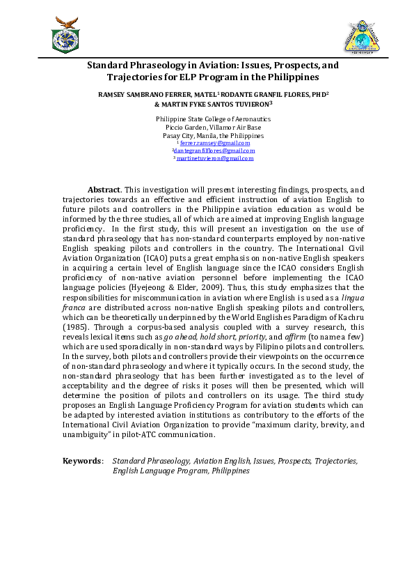 (PDF) Aviation English Language Proficiency in the Philippines.pdf