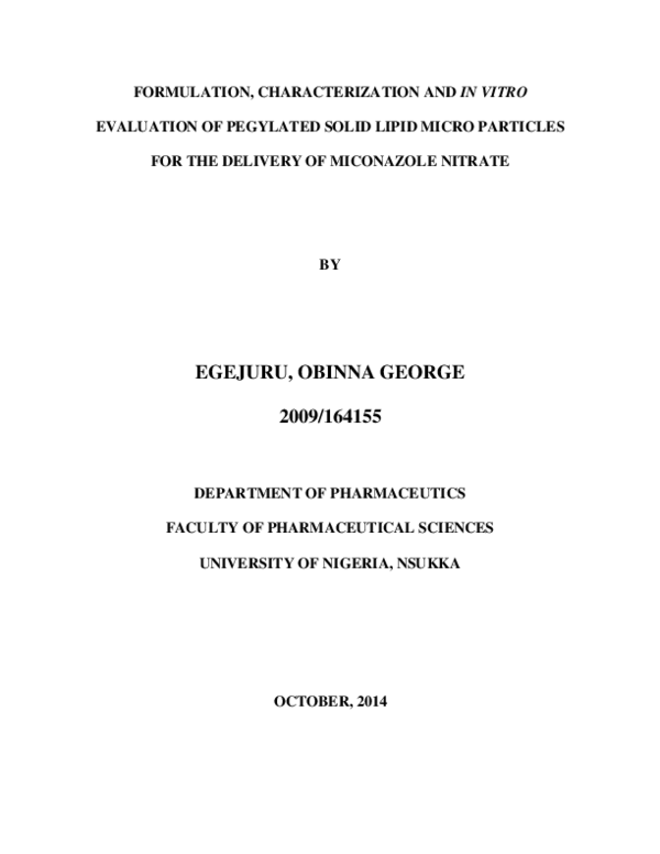 (PDF) FORMULATION, CHARACTERIZATION AND IN VITRO EVALUATION OF ...