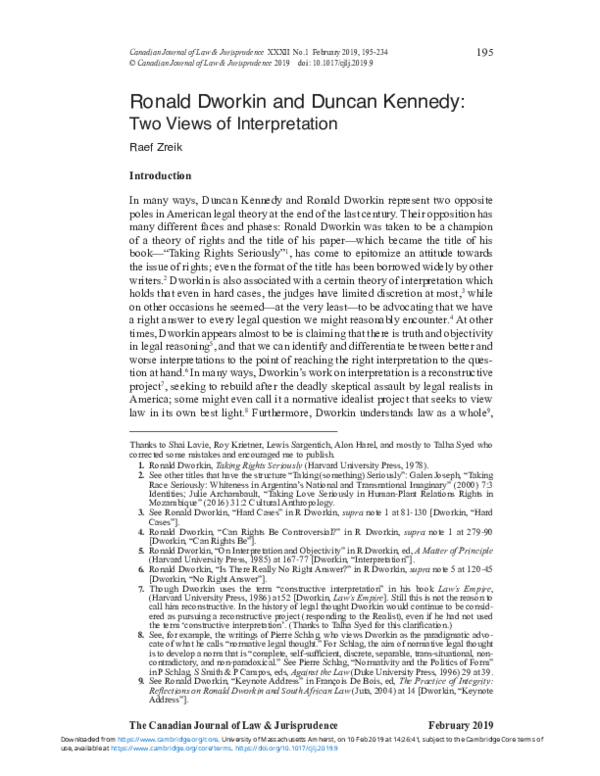 Ronald dworkin essays picture