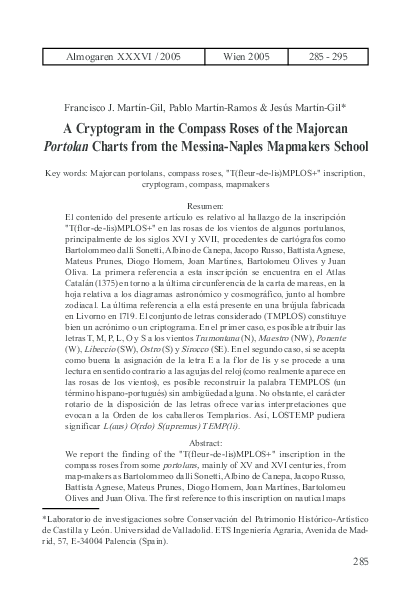(PDF) A cryptogram in the compass roses of the Majorcan portolan charts ...