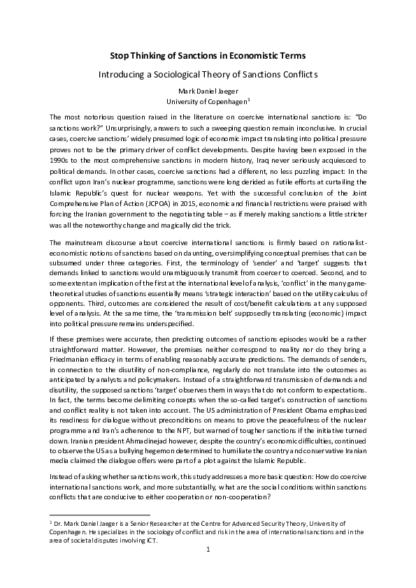 Economic sanctions picture