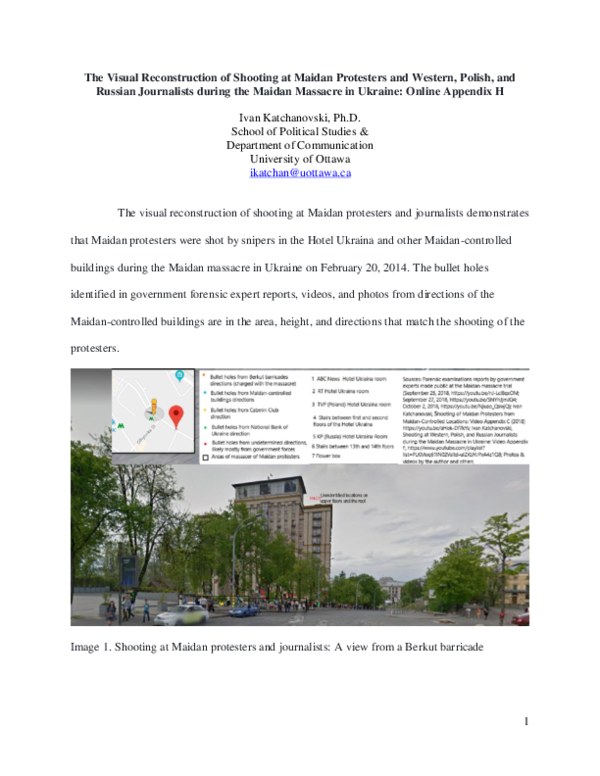 The Visual Reconstruction of Shooting at Maidan Protesters and Western, Polish, and Russian Journalists during the Maidan Massacre in Ukraine