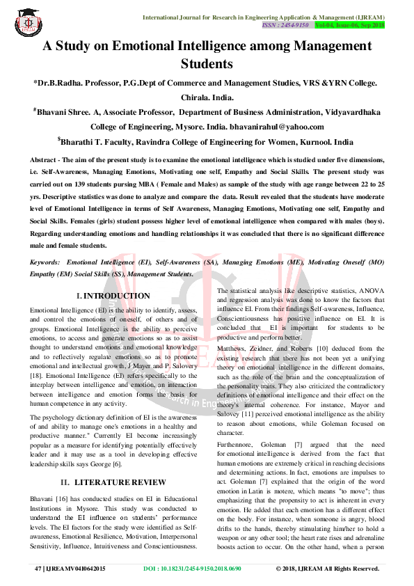 Background of the study about emotional intelligence image