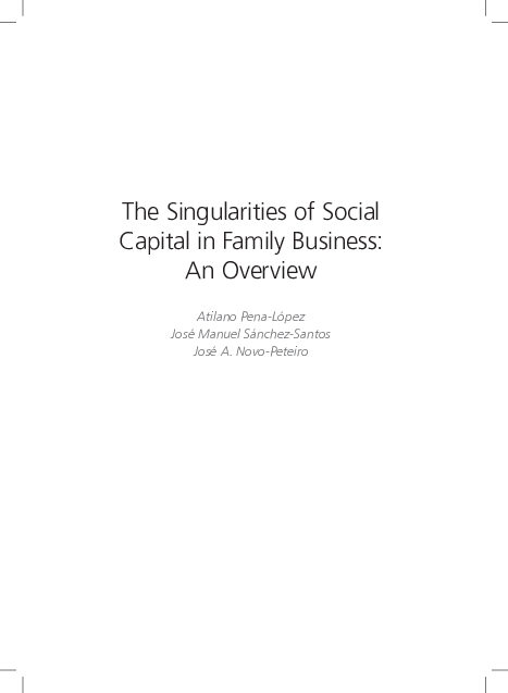 (PDF) The singularities of social capital in Family Business: an overview