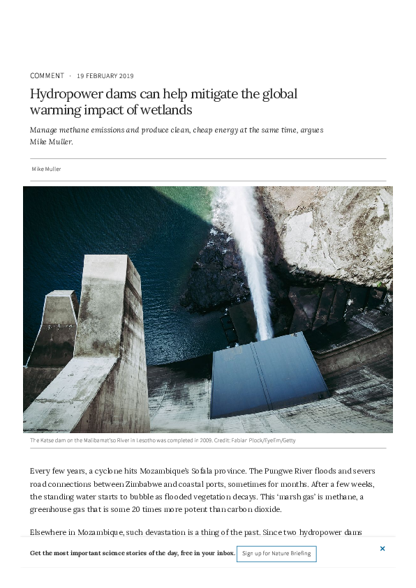 (PDF) Hydropower dams can help mitigate the global warming impact of ...