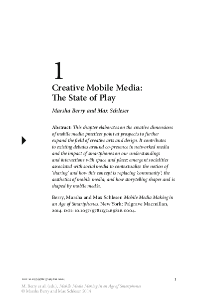 (PDF) Creative Mobile Media: The State of Play
