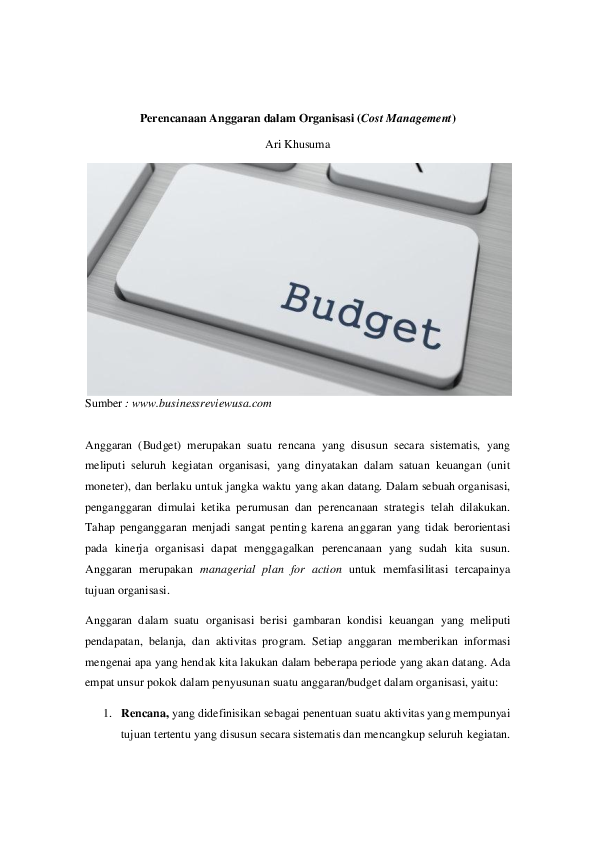 Tantangan dalam Penerapan Area Intervensi Perencanaan Anggaran