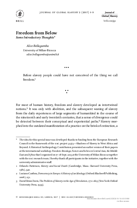 Journal of Global Slavery-Freedom from Below.pdf