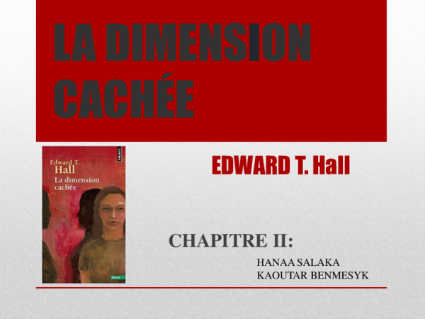 (PPT) LA DIMENSION CACHÉE