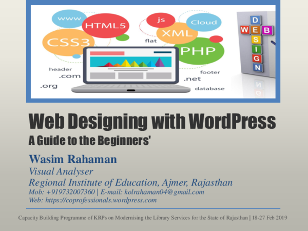 (PDF) Web Designing with WordPress: A Guide to the Beginners'