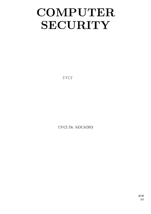 (PDF) COMPUTER SECURITY papier