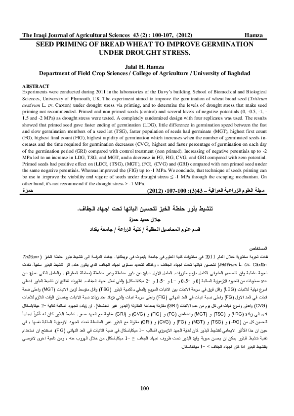 What is osmopriming image