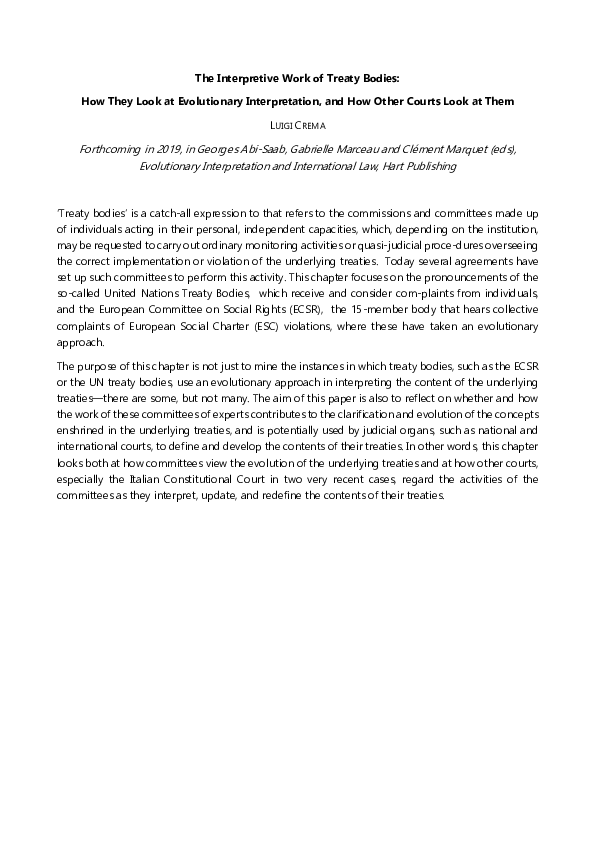 Interpretation of treaties notes image