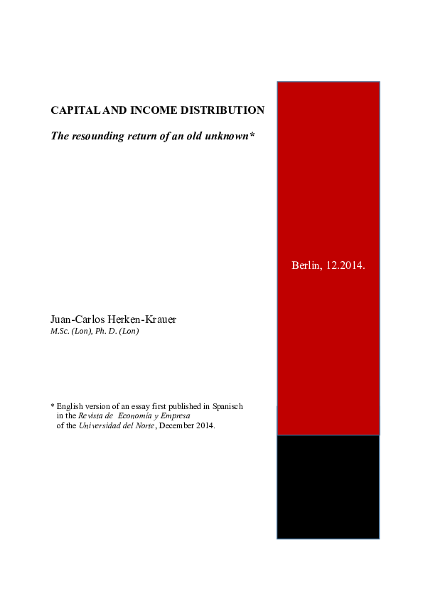 (PDF) CAPITAL AND INCOME DISTRIBUTION