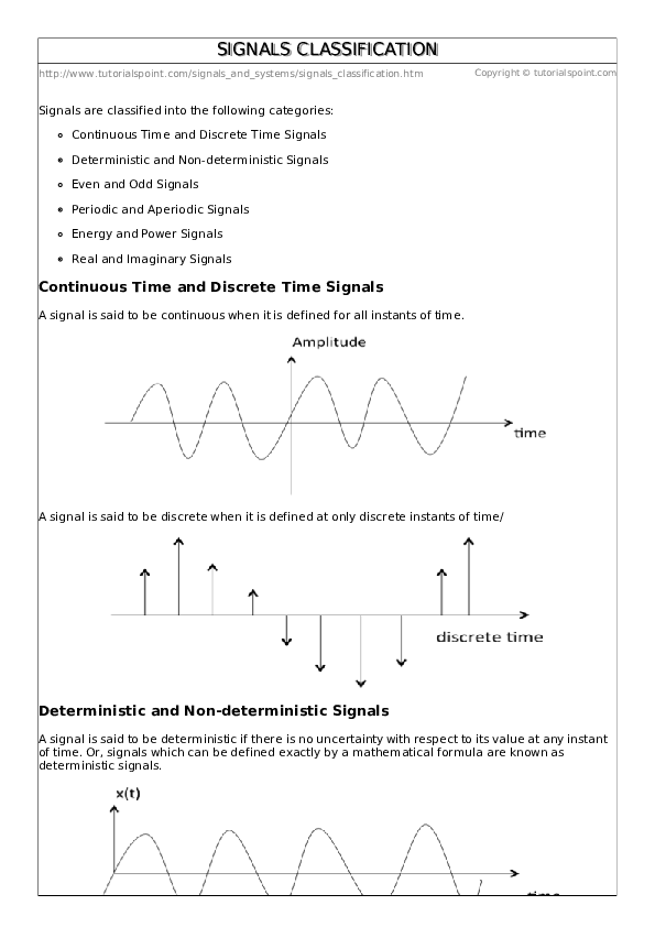(PDF) Signals classification