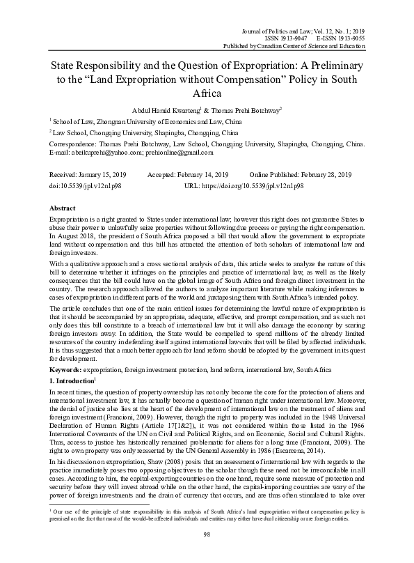 Expropriation examples picture