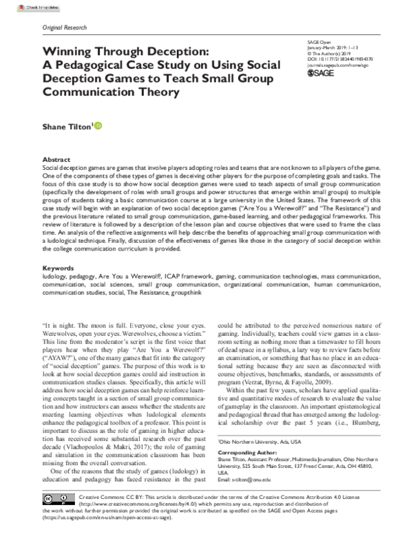 Psychological studies that used deception picture
