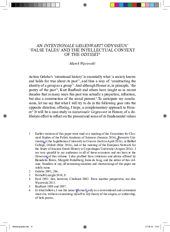 Odyssey critique paper image