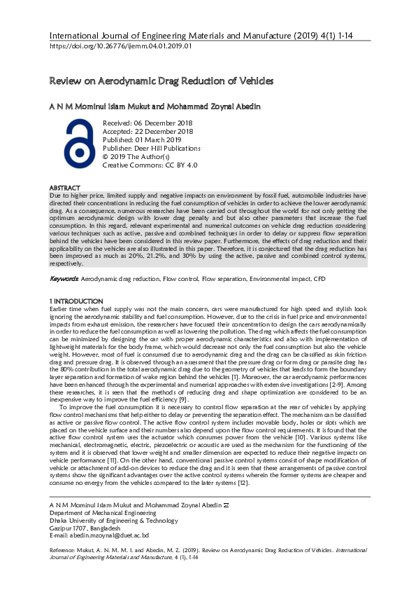 (PDF) Review on Aerodynamic Drag Reduction of Vehicles.pdf