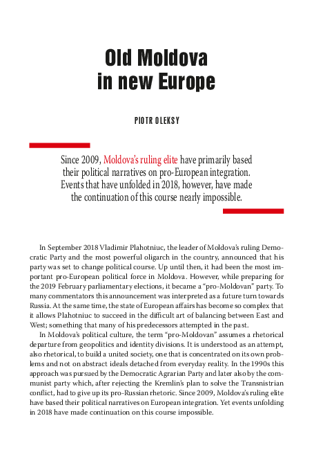 (PDF) Old Moldova in New Europe