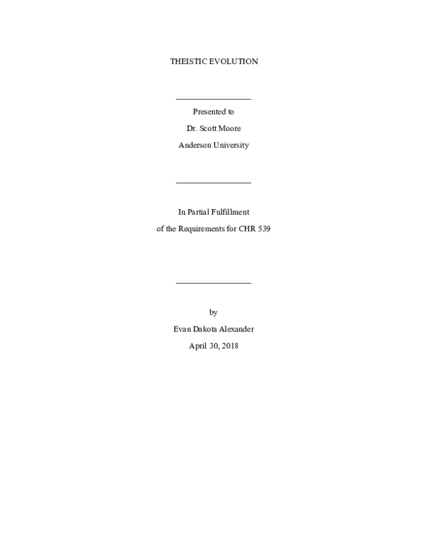 (PDF) Theistic Evolution.pdf
