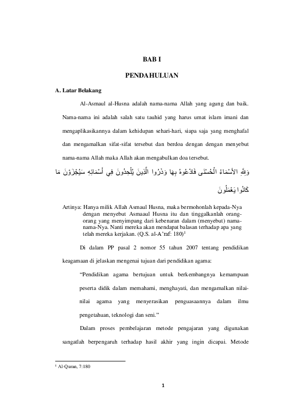 Asmaul Husna Research Papers Academia Edu