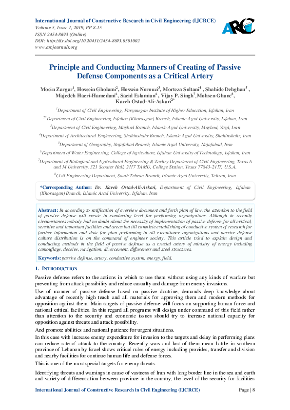 (PDF) Principle and Conducting Manners of Creating of Passive Defense