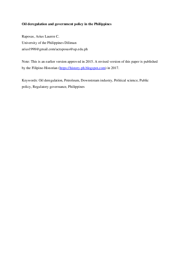 Oil deregulation essay 07 image