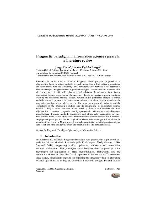 Pragmatic literature review picture