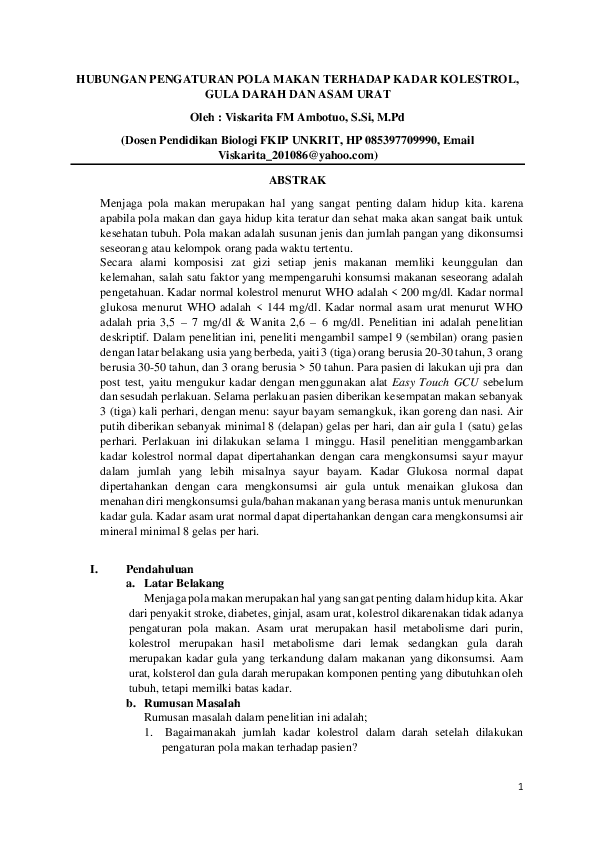  pdf hubungan pengaturan pola makan terhadap kadar kolestrol gula