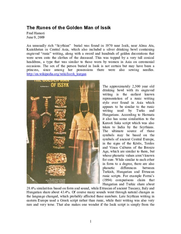 (PDF) The Runes of the Golden Man of Issik