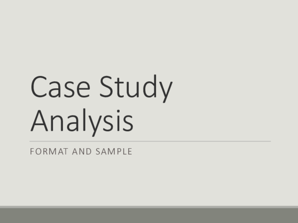 (PPT) CASE STUDY ANALYSIS FORMAT
