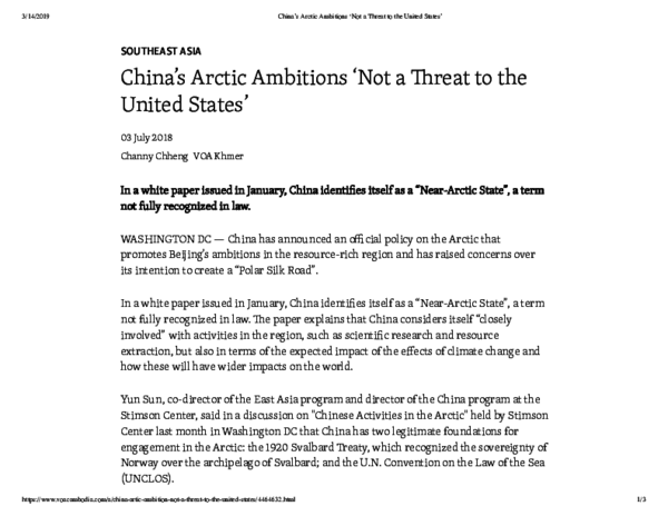 Rising china a threat to international security image