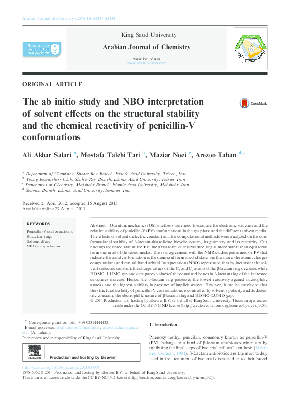 (PDF) The ab initio study and NBO interpretation of solvent effects on ...
