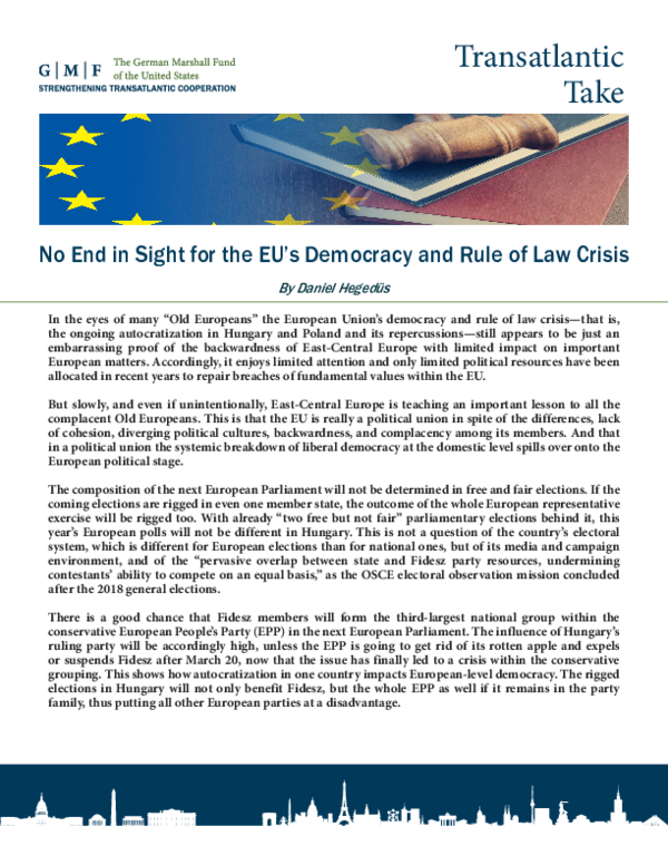 (PDF) No End in Sight for the EU's Democracy and Rule of Law Crisis